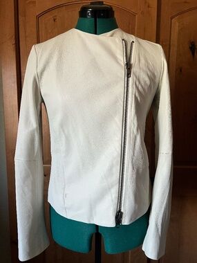 Vince Womens Leather Biker Jacket Size Small